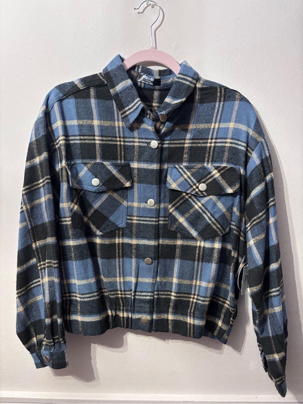 Blue Plaid Shacket/Shirt - Unbranded